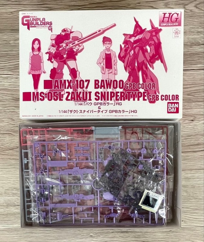 HG 1/144 BAWOO GPB COLOR ZAKU I SNIPER TYPE GPB COLOR Gunpla Kit BANDAI JAPAN