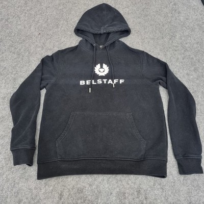 Belstaff Hoodie Herren Medium Black Signature Hoody Pullover Pulli Spellout Logo
