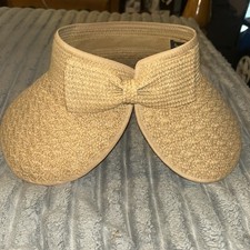 MAGID Summer Beach Hat Women's Open Top Visor Straw Hat with Wide Brim New