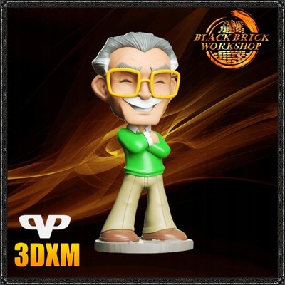 Stan Lee 3D Print Figurine UNPAINTED from 3DXM Chibi /chi bi/SD Style