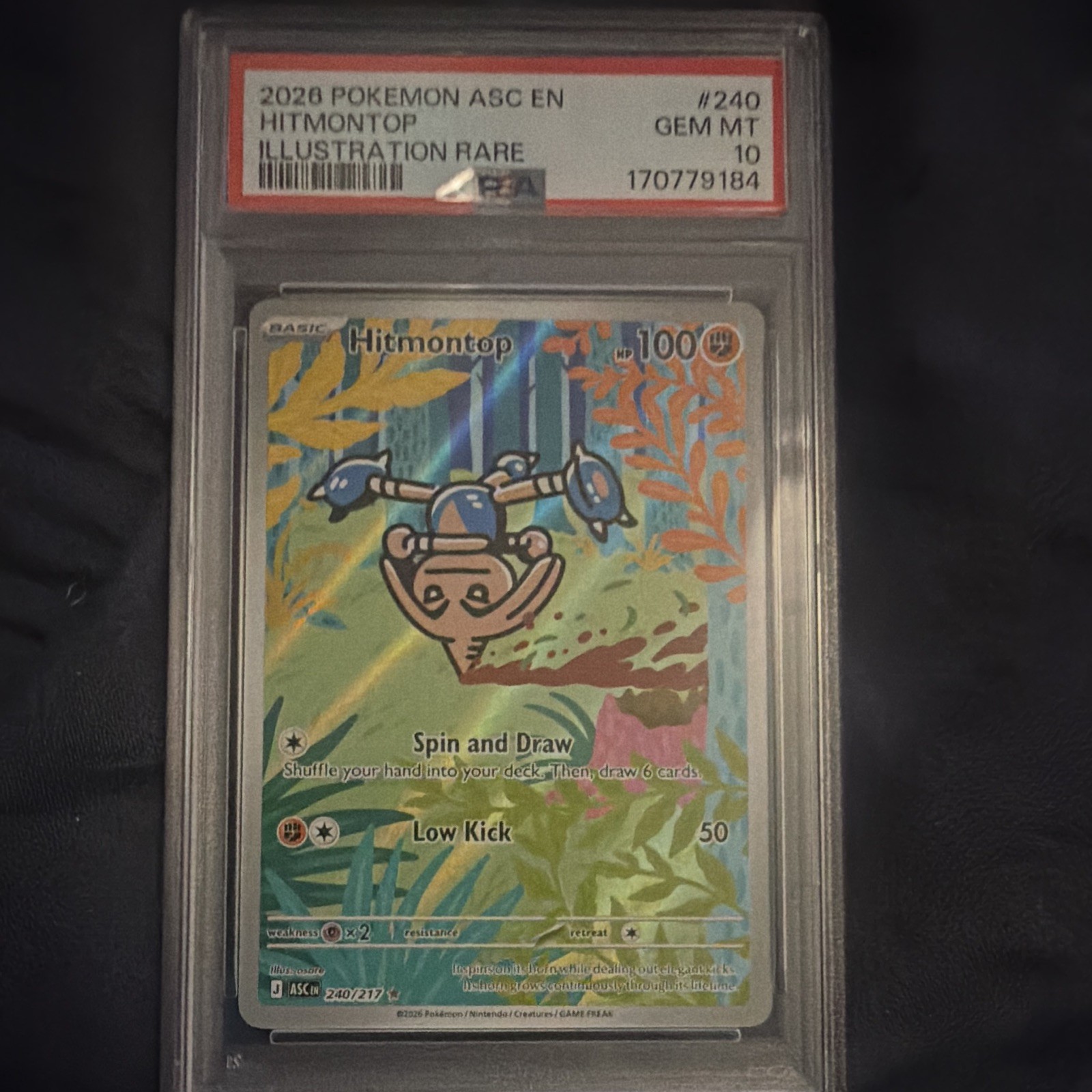 The Pokémon Company Hitmontop Ascended Heroes #240/217 IR EN 2026 PSA 10 Cert