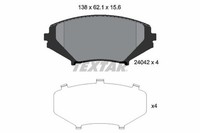 Textar 2404201 Bremsbelagsatz, Scheibenbremse FüR Mazda
