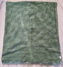 Soft Shaded Green 100 Polyester Square Scarf Wrap Shawl 58 x 60  