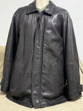 Robert Comstock Expedition Leather Black Jacket Men's Size Large Biker