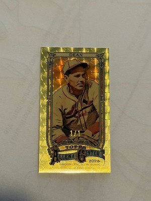  RARE 2025 Allen & Ginter DIZZY DEAN 1/1 SUPERFRACTOR MINI  Raw A&G Gem!