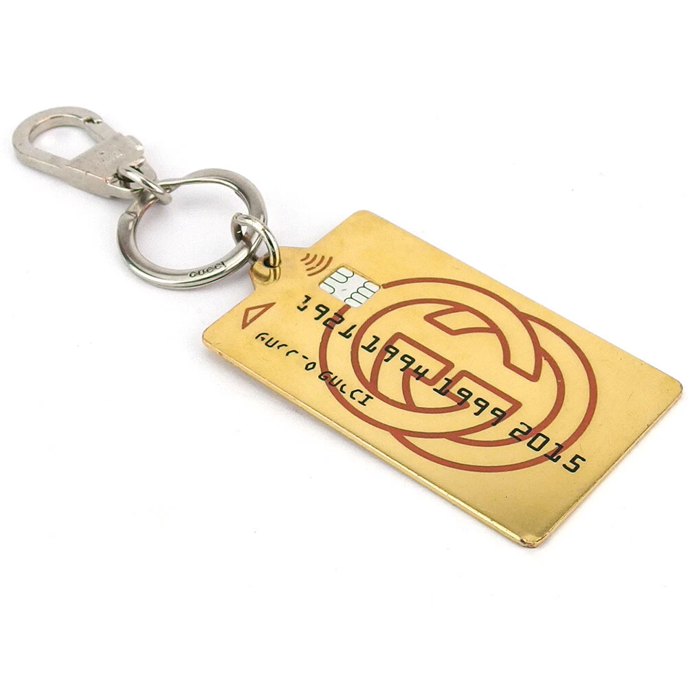 GUCCI key chain credit card motif-based Gold Silver hardware used