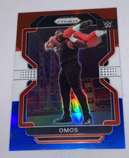 2022 Panini Prizm WWE Red White & Blue Prizm SP Omos #170