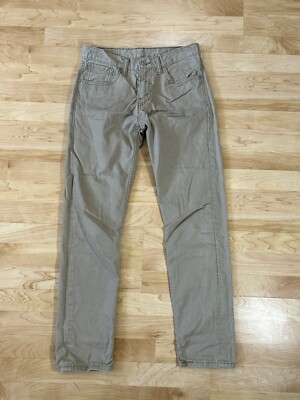 Mens Levis 508 Tan Khaki Brown Regular Taper Fit Denim Jeans sz