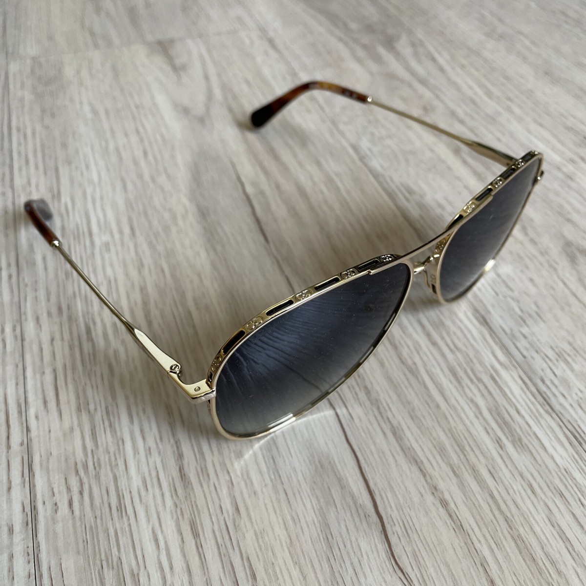 Salvatore Ferragamo SF 268S 792 Yellow Gold Metal Sunglasses