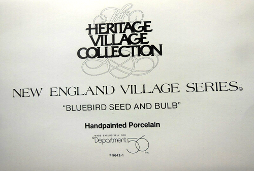Dept 56 New England Village Serie - Bluebird Samen und Glühbirne - Bild 7 von 7