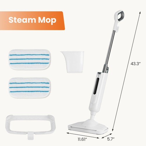 Dampfmopp zur Bodenreinigung leichter Bodendampfer Reiniger mit 2 waschbaren Pads - Bild 34 von 36
