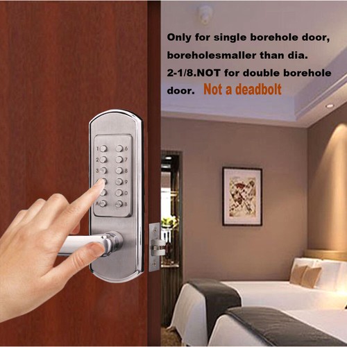 Door Lock Keyless Entry Mechanical Digital Code Keypad Security Stainless Steel - Picture 6 of 22