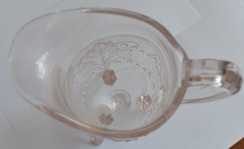 EAPG c. 1870 Lilly of the Valley Creamer Mayflower Tripod Richards & Hartley - Picture 11 of 11