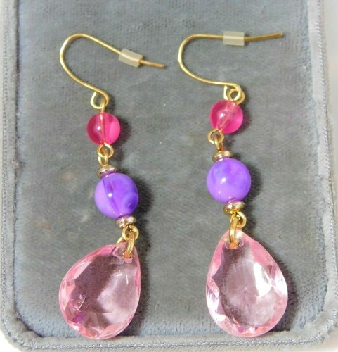 Nwt Fun Joyería Rosa Morado con Cuentas Plástico 3 Pulseras Elásticas De B8.9 - Imagen 3 de 5