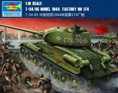 Trumpeter 1/16 Armored Car DIY T-34/85 00904 Model 1944 Factory No.174 Tank