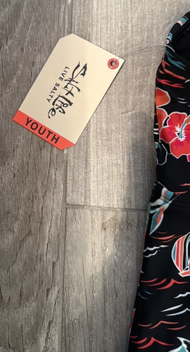 @ Salt Life 1 Piece with 2 piece look Girls Sz 16 NWTs Black Tropical Palm Trees - Picture 8 of 13