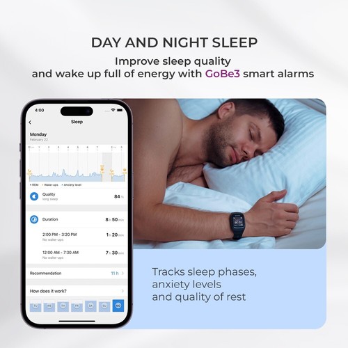 HEALBE GoBe3 - Fitness Tracker with Stress Management, Automatic Calorie Intake - Picture 5 of 70