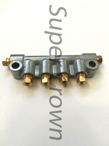 Aluminium Volumetrisch Schmieröl Verteiler Stecker Sitz Baugruppe 6-fach Bijur CNC DB - Bild 2 von 4
