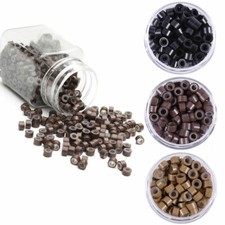 6mm Micro Ring Links Beads Silicone Lined for Stick I Tip Human Hair Extensions