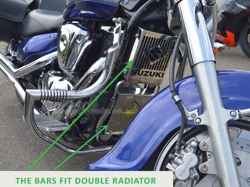 SP) SUZUKI INTRUDER VL 1500 LC ENGINE GUARD HIGHWAY CRASH BAR BUILT IN FOOT PEGS - Picture 2 of 14