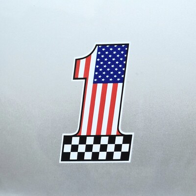 USA American Flag No.1 Racing Motorsport Vinyl Sticker Decal For Car ...