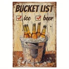 1pc Vintage Metal Tin Sign Iron Wall Decor for Bars Restaurants Cafe Pubs