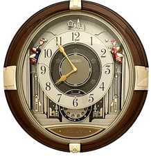 EUC Seiko Melodies In Motion Trumpeting Angels LED Wall Clock QXM211GRH Video