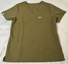 Figs Women's Technical Collection Scrub Shirt Color Green Size Small