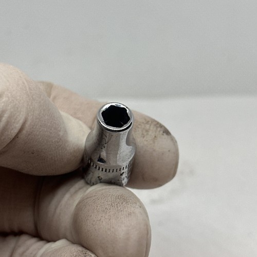 Snap-on 1/4" Drive 5.5mm METRIC 6pt Shallow Chrome Socket TMM5.5 Owner Mark - Picture 6 of 6