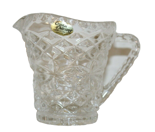 Hand Cut Lead Crystal 24% Pitcher 3.75" Creamer Syrup