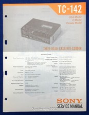 Original Sony TC-142 / Cassette-Corder Service Manual -- 3