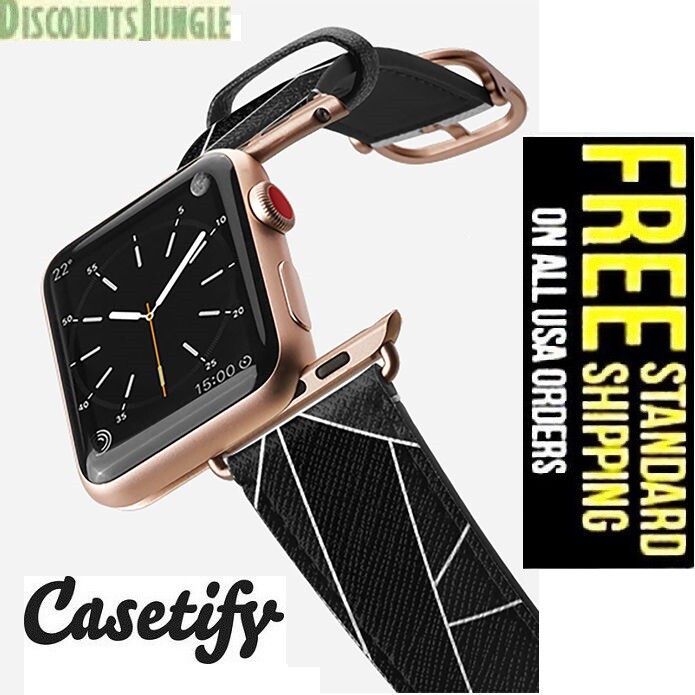 Casetify Leather Rose Gold Apple Watch Band 38mm & 42mm  display picture 1