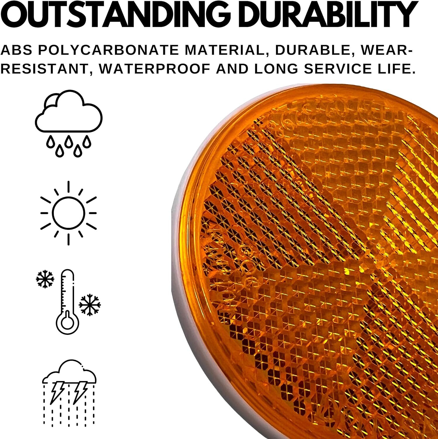 Réflecteur Rectangulaire Avec Autocollant à Poser Sur Véhicules 79x35mm