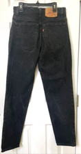 Levi's jeans size 9 black vintage 1996 550 relaxed fit tapered leg marble wash