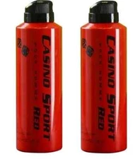 Casino Sport Red by Casino Parfums Body Spray 6 oz for Men NEW IN CAN PACK OF 2*