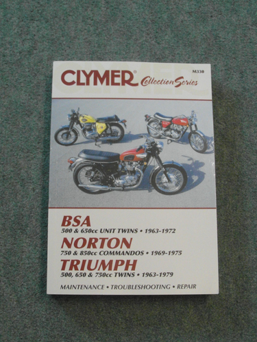 Clymer BSA Triumph Norton Street Bikes Handschaltung 1963-79 BRANDNEU M330
