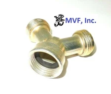 Garden Hose Fitting 3/4" FNPT x WYE (2) 3/4" Male Garden Hose Thread 21A-12