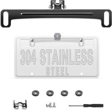 Universal Car Rear View Camera License Plate Bracket,Upgraded Full Stainless Ste