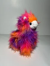 USED Galerie Neon (Alpaca OR Llama) Stuffed Plush Animal Toy Orange Purple Pink