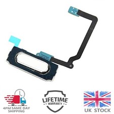 Pour Samsung Galaxy S5 Blanc et Argent Home Bouton avec Flex Câble de Rechange