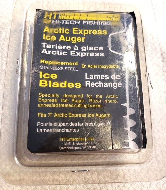 HT Fishing Arctic Express Curved Replacement Ice Auger Blades 7" Stainless Steel