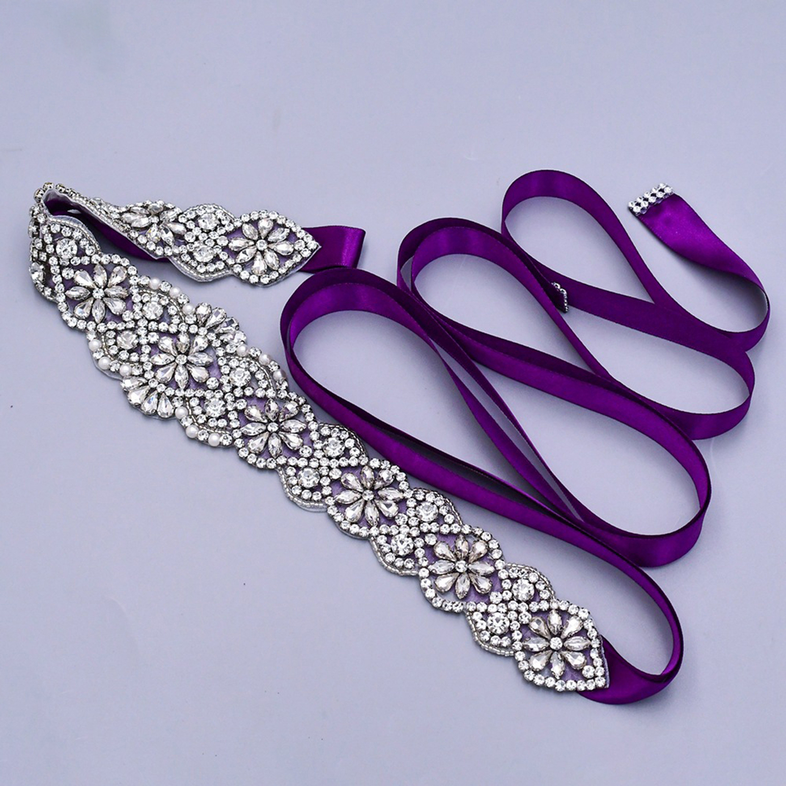 Bridal Belt Lightweight Elegant Faux Crystal Bride Waist Belt Handmade