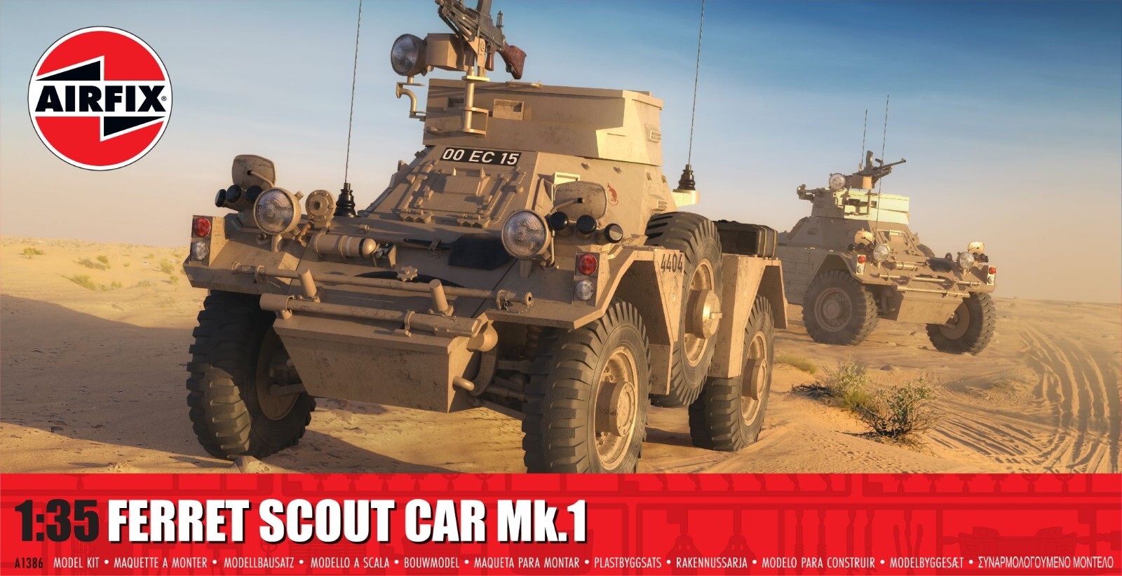 Airfix Ferret Scout Car Mk.1. 1-35 Scale Plastic Model Vehicle Kit. - Image 8