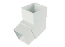 White Square Guttering & Down Pipe - 114mm Square Line Gutter 65mm Downpipe