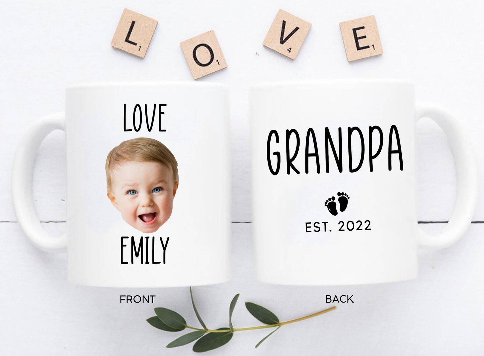 Custom Baby Face Mug Grandpa Mug New Grandpa Mug Fathers Day Mug Gift For