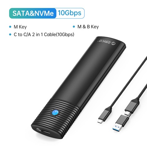 ORICO M.2 NVMe /SATA SSD Enclosure USB 3.2 Gen 2 10/6Gbps Adapter for SSD Case - Picture 13 of 16