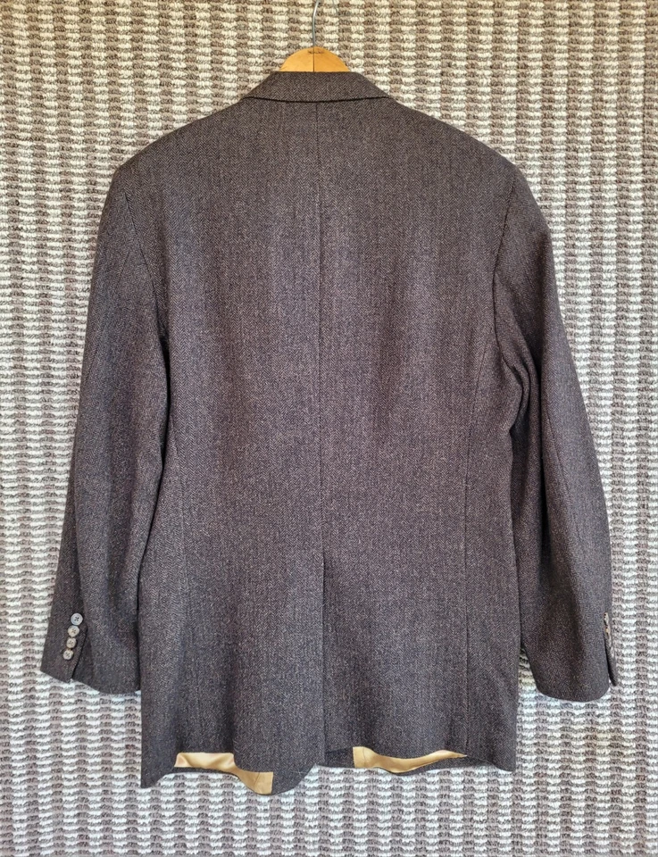 PATRICK JAMES Para hombres 46L Abrigo Deportivo Blazer Chaqueta Dos Botones Cabello Camel EE. UU. Foto 3 de 4