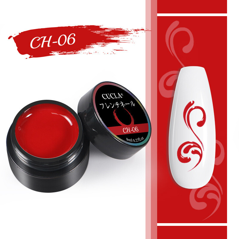 8ml/Jar 12 Colors Nail Painting Gel Stretch Drawing Glue Nail Polish