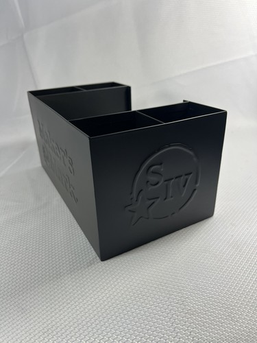 Maker’s Mark Bourbon Metal Bar Caddy Tray Napkin Straw & Drink Stirrer Holder - Picture 2 of 9