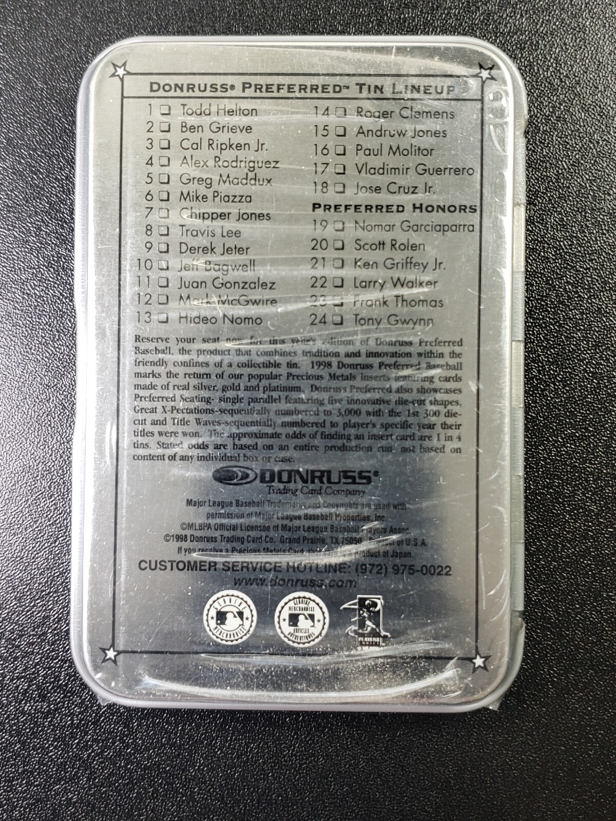 1998 Donruss Preferred MLB Jose Cruz Jr. #382/999 SILVER TIN SSP NEW SEALED PMG - Picture 4 of 4